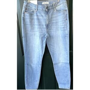 NWT Warp + Weft High Rise Skinny Jeans in Chambray Sz 14 32 Casual Stretchy